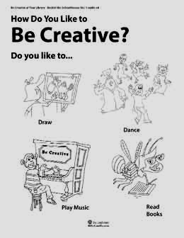 Be Creative at Your Library coloring page