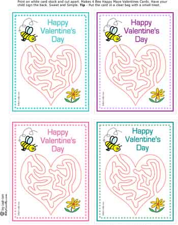 Click image to download and print valentine's card template for kids