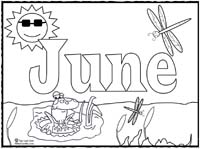 Click to print June coloring page