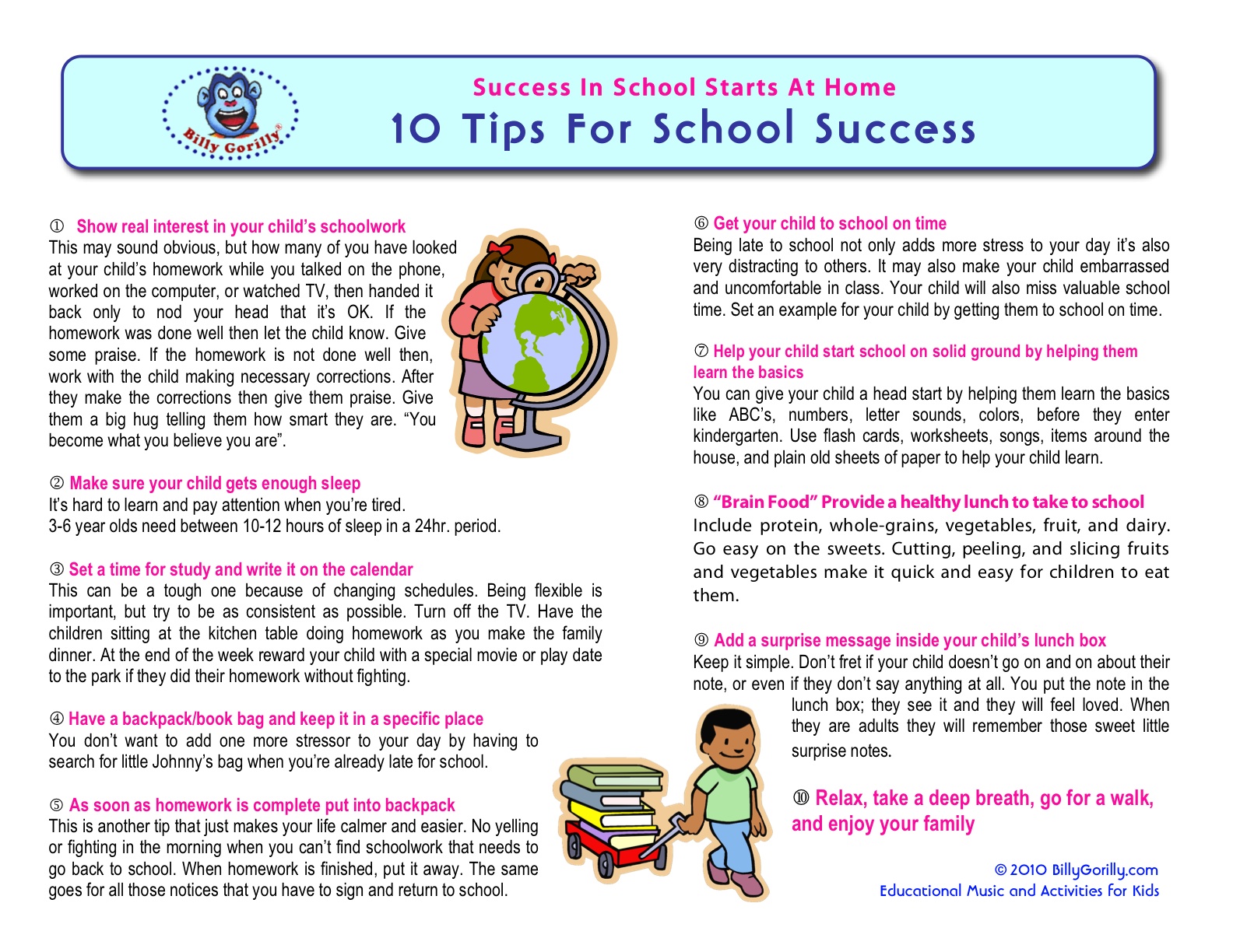 Click on image for printable version of tips