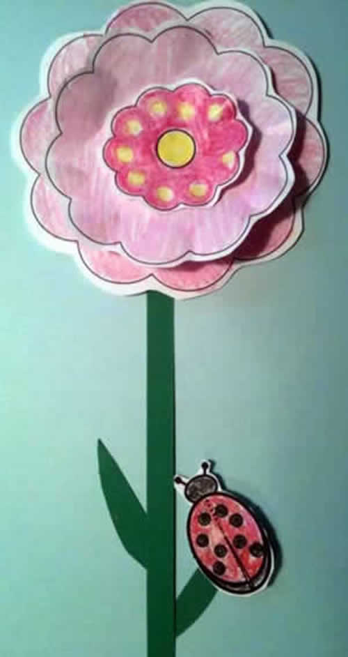 Easy 3 D Flower Craft For Kids Sing Laugh Learn