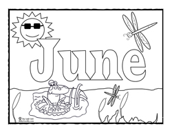 Coloring Page for June Sing Laugh Learn