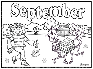 september coloring pages preschool