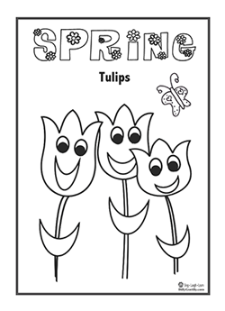 SpringTulips with Happy Faces