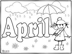 april shower coloring pages