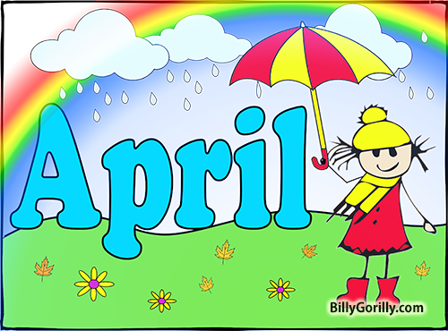 April Showers coloring page
