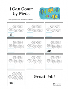 Five Little Fishies worksheet