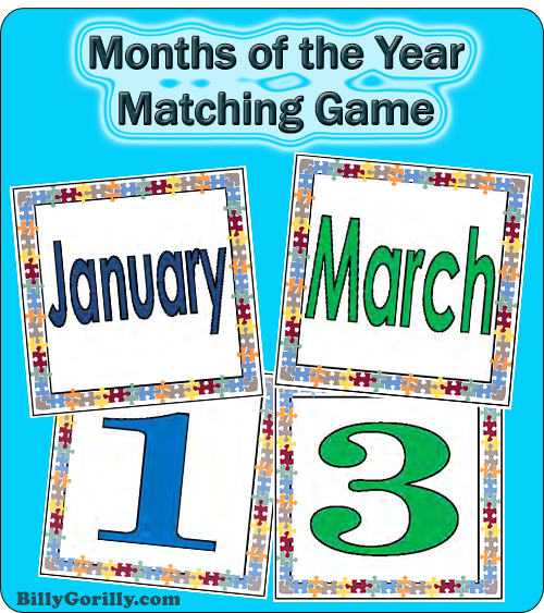 months of the year printables for kids