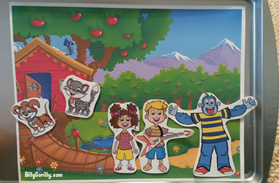 Billy Gorilly and Friends Magnetic Cookie Sheet Activity Board