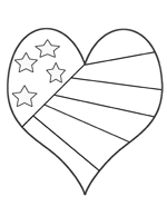 Click to download and print stars and stripe coloring page