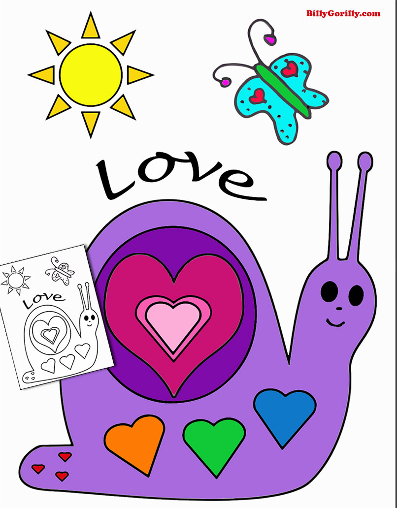 Love Coloring Page | Sing Laugh Learn